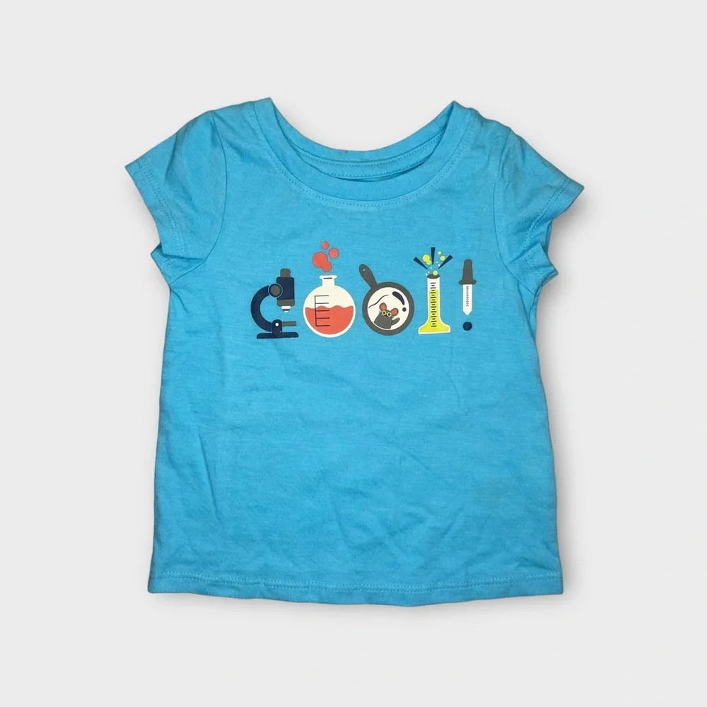 Cat & Jack Science Graphic Blue Shirt & Blue Durable Knee Leggings